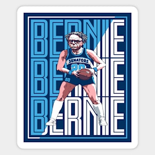 Retro Baller Bernie Sanders Basketball Player // Funny Bernie Basketball Magnet